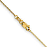 14K Yellow Gold .5MM Baby Box Chain 16"